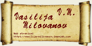 Vasilija Milovanov vizit kartica